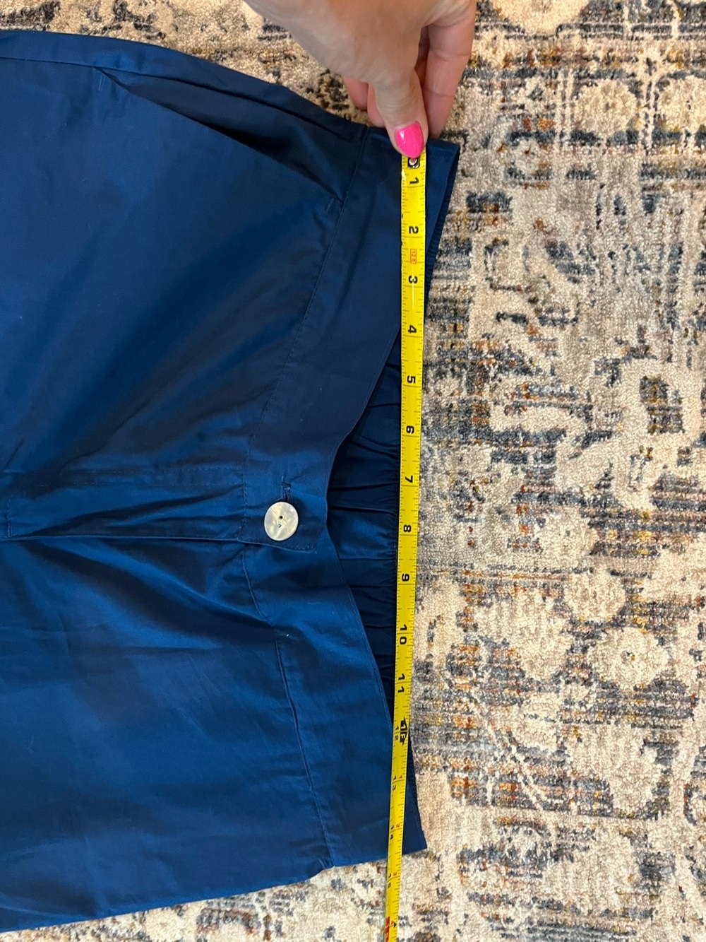 Ruby Rd. Royal Blue Embroidered Wide-Leg Pants - Picture 9 of 10